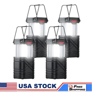 Solar/USB-C Camp Lantern 2/4-Pack, Rechargeable