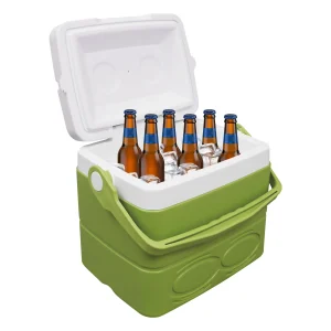 Portable Insulated Cooler w/Handle & Cup Slots