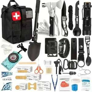 258-Pc Car Emergency Kit  Travel Tactical Hiking