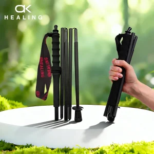 2PC Carbon Fiber 5-Sections UltraLight Trekking Poles
