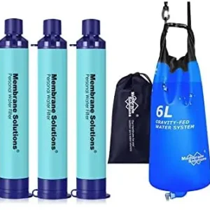 5 Stage H2O Filter Straw 4 Pk/Pro 6L 0.1 Micron Purifier