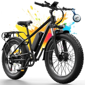 1500W EBike, 28MPH  60 Mi Range, Front Suspension, 7-Speed